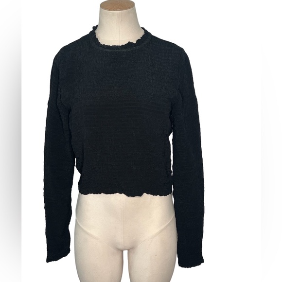 A Piece Apart New York Black chiffon long Sleeve Medium - Picture 1 of 5